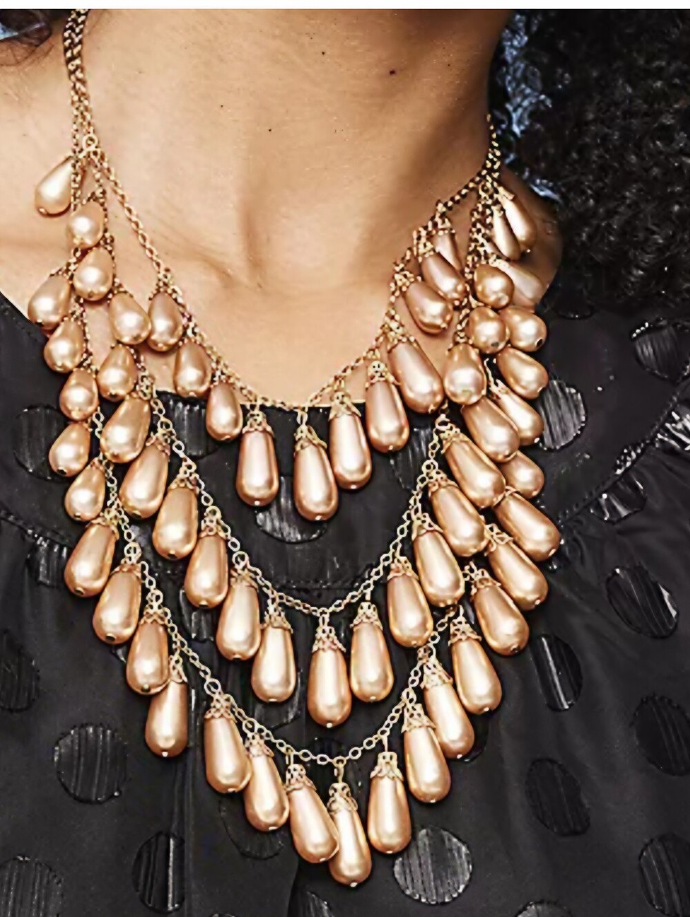 NWT Isaac Mizrahi Layered Faux Pearl Necklace